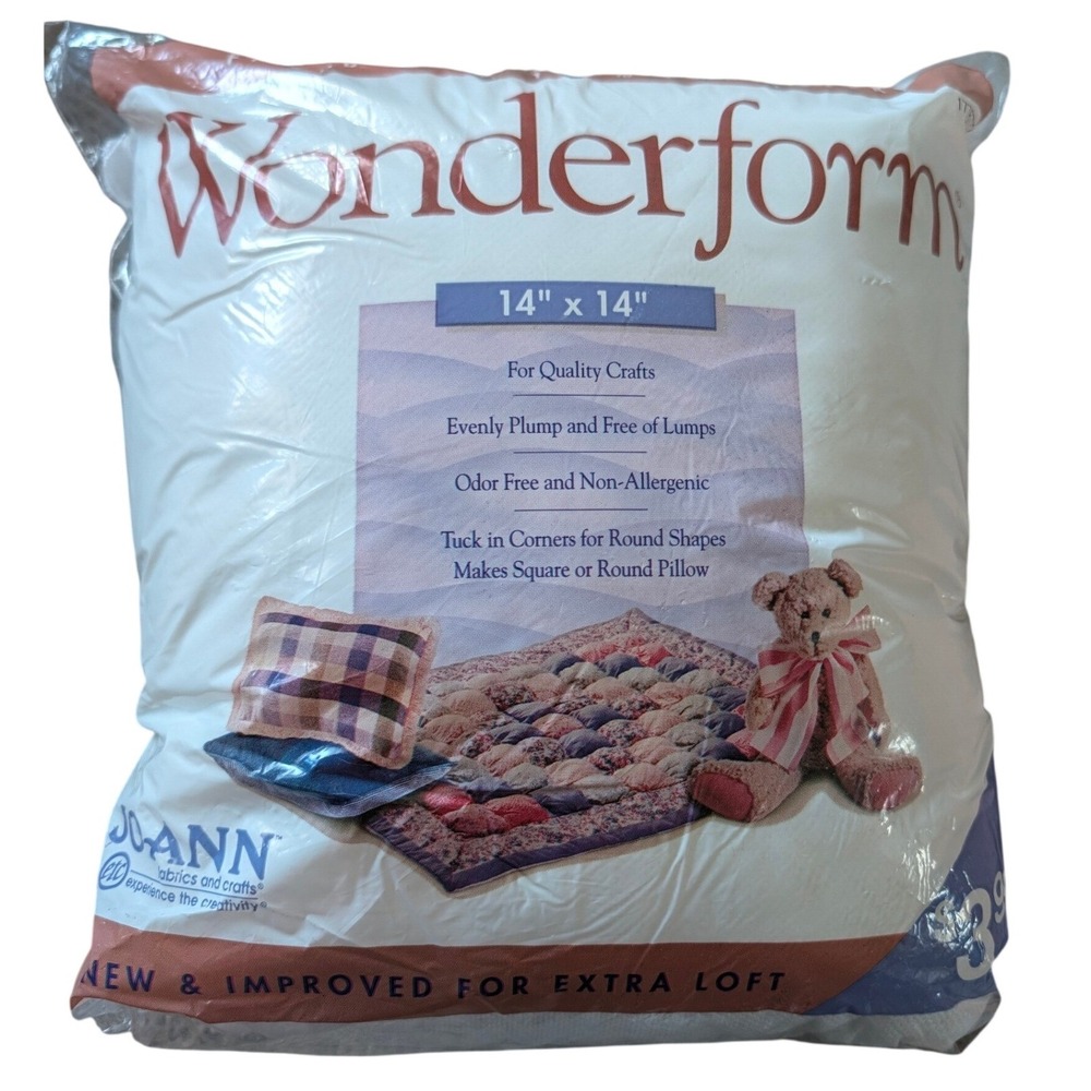 Vintage 1980'S Wonderform 14" X 14" Pillow Insert Form Joann Fabrics DIY Crafts